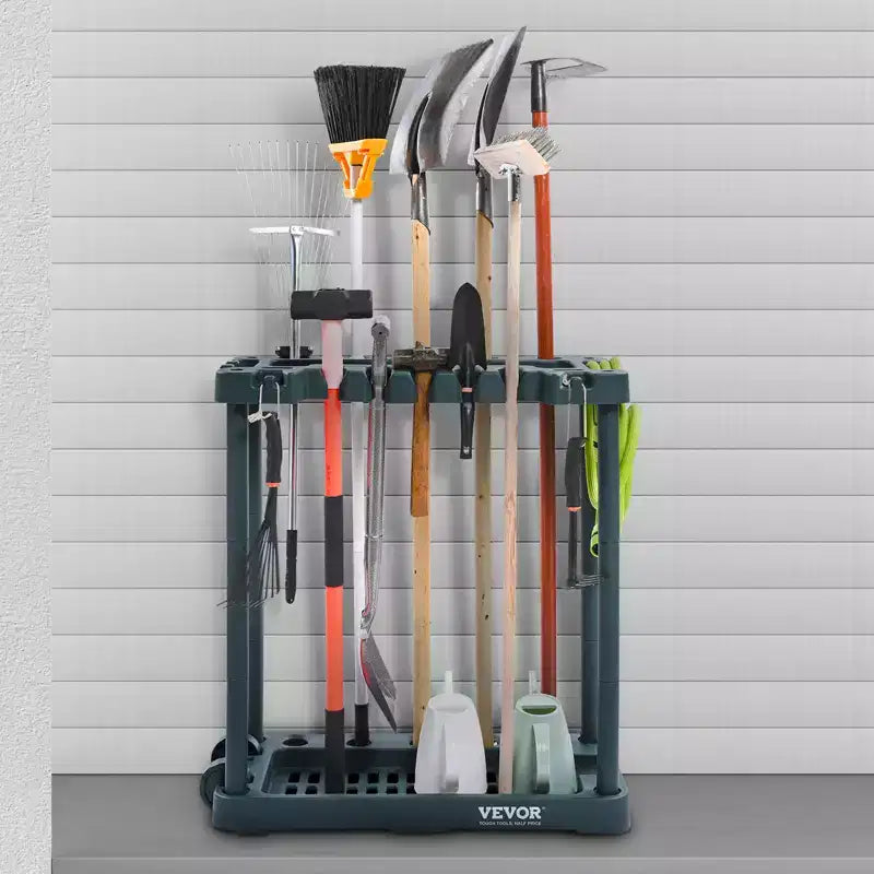 Organisateur d'outils de jardin, 10 emplacements, support de rangement pour outils de jardin pour garage et entrepôt