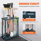 Organisateur d'outils de jardin, 10 emplacements, support de rangement pour outils de jardin pour garage et entrepôt