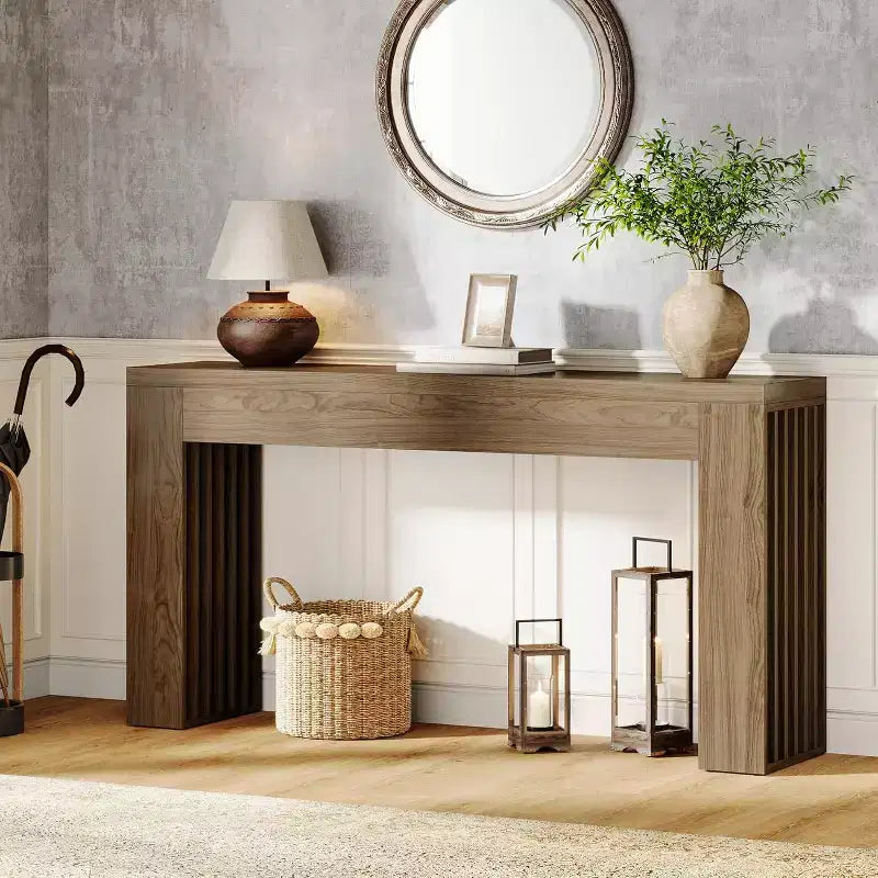 Table console de ferme de 59 pouces pour salon, entrée ou couloir