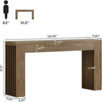 Table console de ferme de 59 pouces pour salon, entrée ou couloir