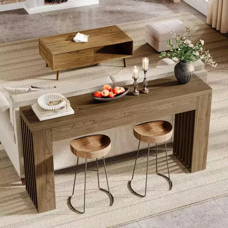 Table console de ferme de 59 pouces pour salon, entrée ou couloir