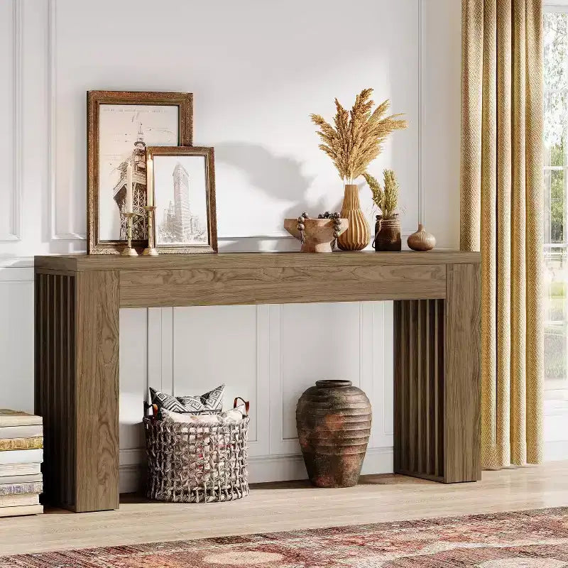 Table console de ferme de 59 pouces pour salon, entrée ou couloir