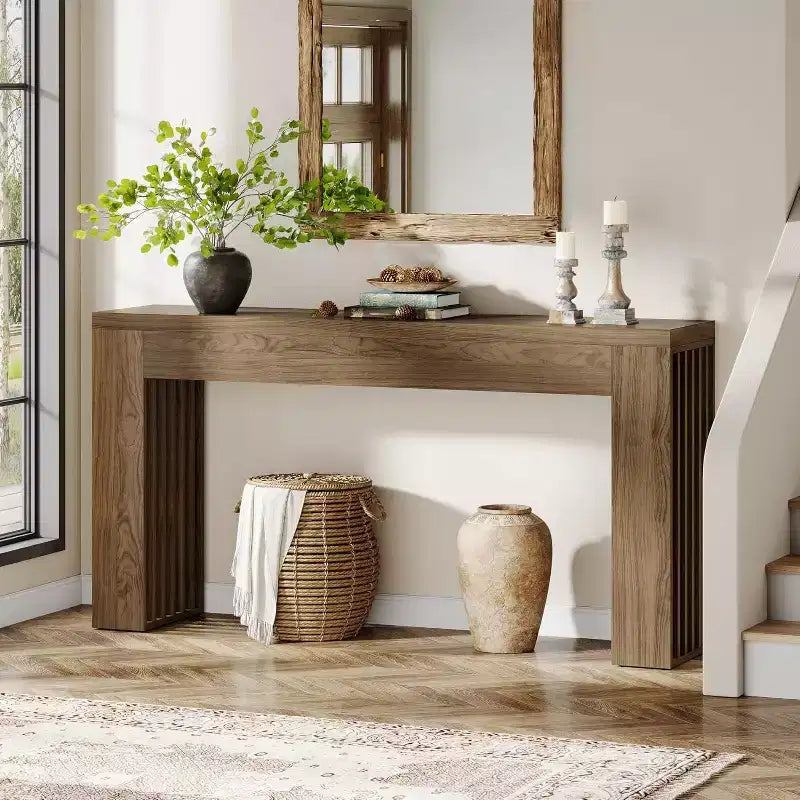 Table console de ferme de 59 pouces pour salon, entrée ou couloir