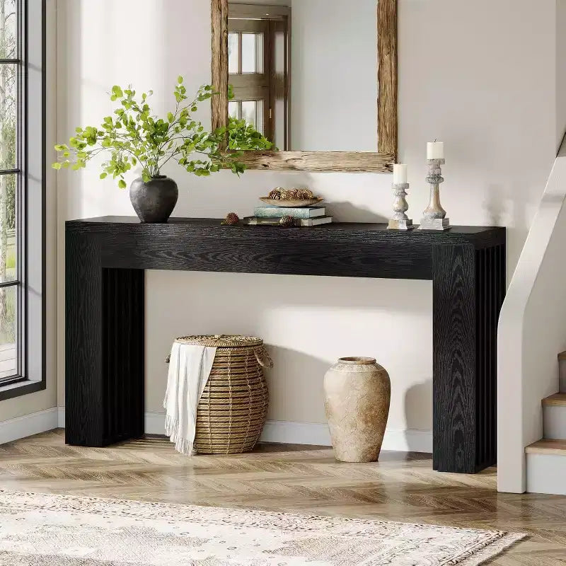 Table console de ferme de 59 pouces pour salon, entrée ou couloir