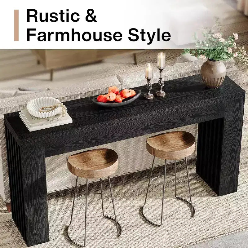 Table console de ferme de 59 pouces pour salon, entrée ou couloir