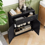 Meuble de rangement moderne avec comptoir en noyer et étagère réglable, buffet de bar pour la cuisine, la salle à manger, l'entrée