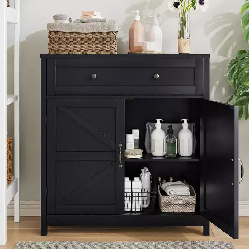 Meuble de rangement moderne avec comptoir en noyer et étagère réglable, buffet de bar pour la cuisine, la salle à manger, l'entrée