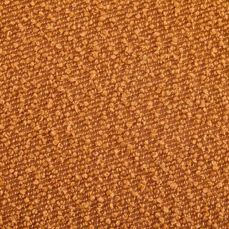Pouf rond en bouclette moderne, repose-pieds et tabouret d'appoint rembourré doux avec pieds en bois d'hévéa