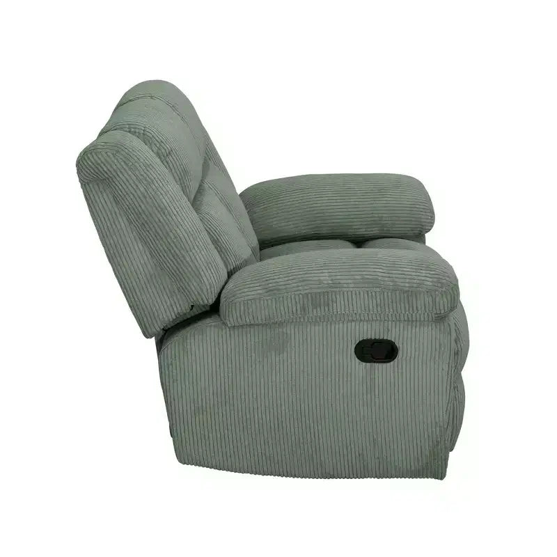 Fauteuil inclinable en velours côtelé avec dossier réglable pour salon, vert