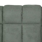 Fauteuil inclinable en velours côtelé avec dossier réglable pour salon, vert