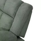 Fauteuil inclinable en velours côtelé avec dossier réglable pour salon, vert