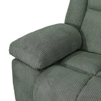 Fauteuil inclinable en velours côtelé avec dossier réglable pour salon, vert