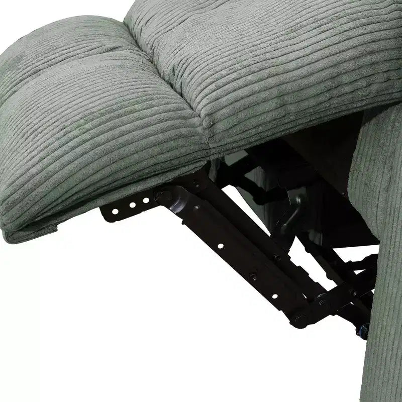 Fauteuil inclinable en velours côtelé avec dossier réglable pour salon, vert