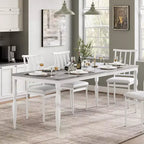 Table à manger rectangulaire rustique de 200 cm pour 6 à 8 personnes, plateau effet bois avec pieds en métal robustes, facile à nettoyer