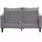 Causeuse moderne en bois rembourrée pour petits espaces, salon, chambre – Gris clair