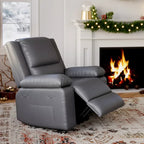 Oversized Lift Recliner Chair, Faux PU Leather Massage Chair,Adjustable Reclining Chair with Massage and Heat, Electric Lift Chair
