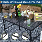 Table de grill pliant 90x60cm, table de camping portable avec plateau en maille, table de grill en métal léger réglable en hauteur pour le camping en plein air, le barbecue, le pique-nique