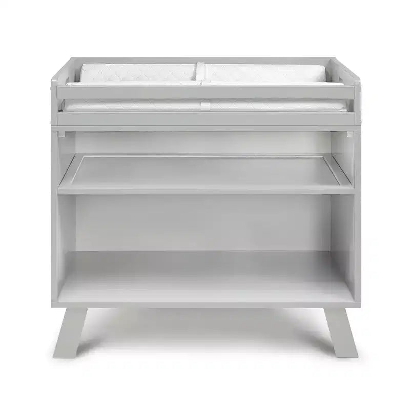 Table à langer innovante avec plateau amovible, design convertible — Gris