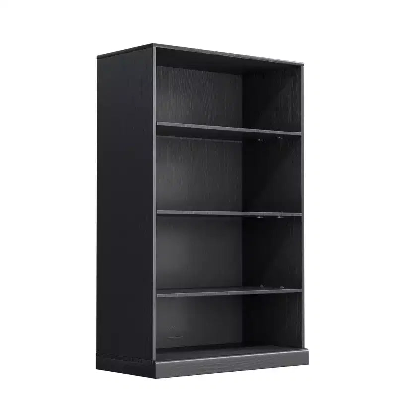 Bibliothèque de rangement en bois sans porte 49x31x16 pour cuisine, chambre, entrée, salon, noir