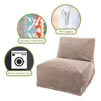 Fauteuil pouf, Velours, Intérieur, 91 cm L x 69 cm l x 61 cm H