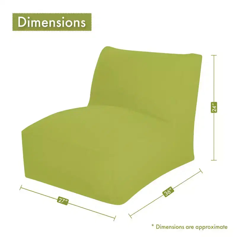 Fauteuil pouf, Velours, Intérieur, 91 cm L x 69 cm l x 61 cm H