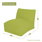 Fauteuil pouf, Velours, Intérieur, 91 cm L x 69 cm l x 61 cm H