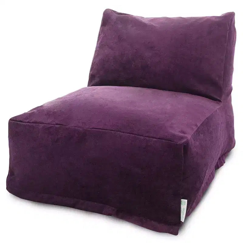 Fauteuil pouf, Velours, Intérieur, 91 cm L x 69 cm l x 61 cm H