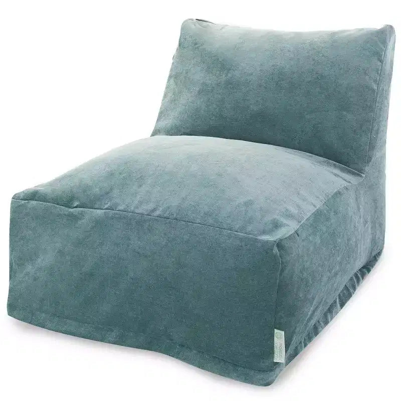 Fauteuil pouf, Velours, Intérieur, 91 cm L x 69 cm l x 61 cm H