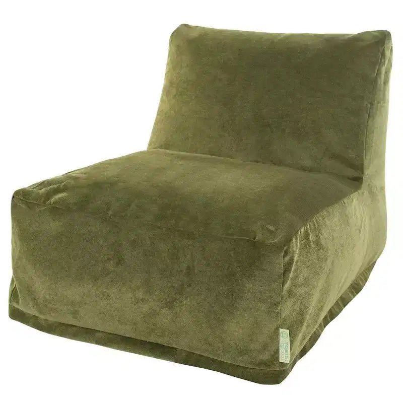 Fauteuil pouf, Velours, Intérieur, 91 cm L x 69 cm l x 61 cm H