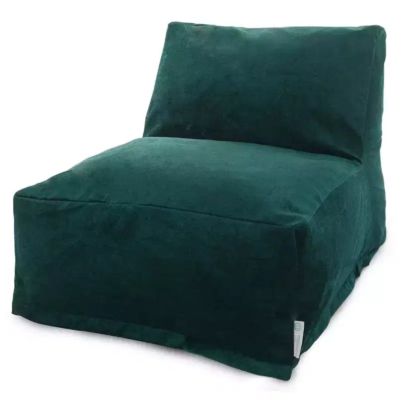 Fauteuil pouf, Velours, Intérieur, 91 cm L x 69 cm l x 61 cm H