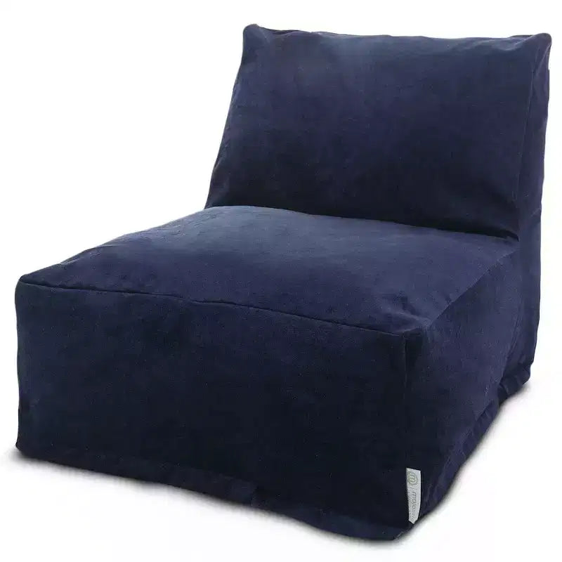 Fauteuil pouf, Velours, Intérieur, 91 cm L x 69 cm l x 61 cm H