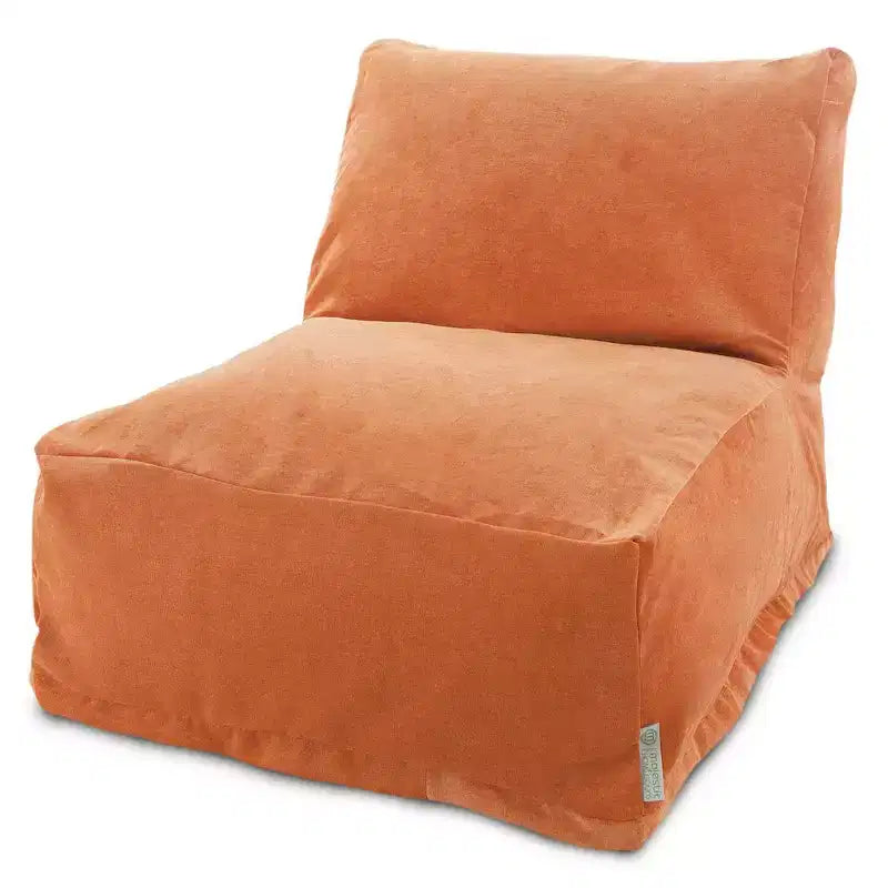 Fauteuil pouf, Velours, Intérieur, 91 cm L x 69 cm l x 61 cm H