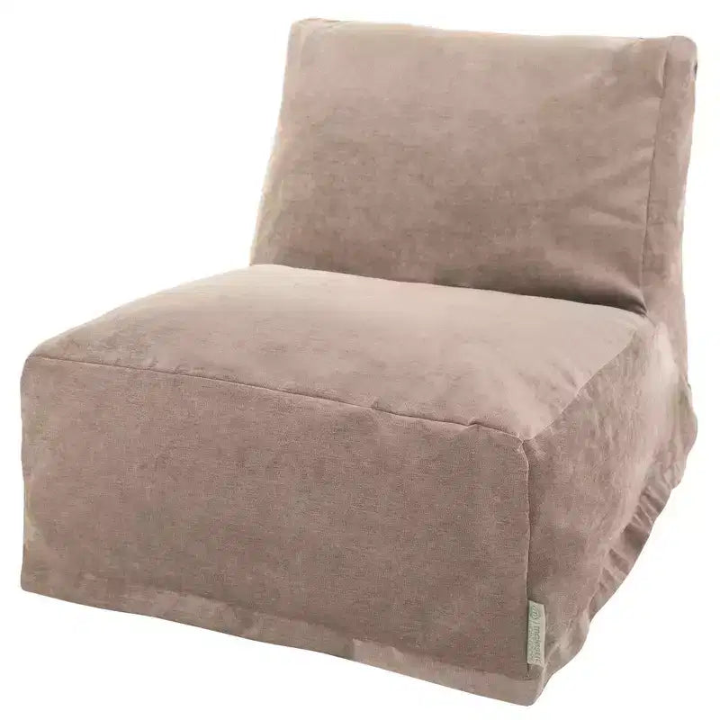 Fauteuil pouf, Velours, Intérieur, 91 cm L x 69 cm l x 61 cm H