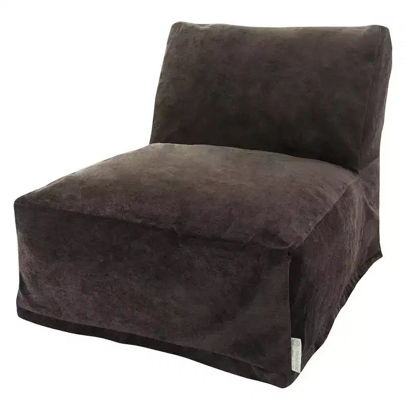 Fauteuil pouf, Velours, Intérieur, 91 cm L x 69 cm l x 61 cm H