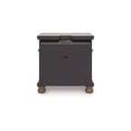 Table de chevet à 3 tiroirs à queue d'aronde avec chargement USB, marron