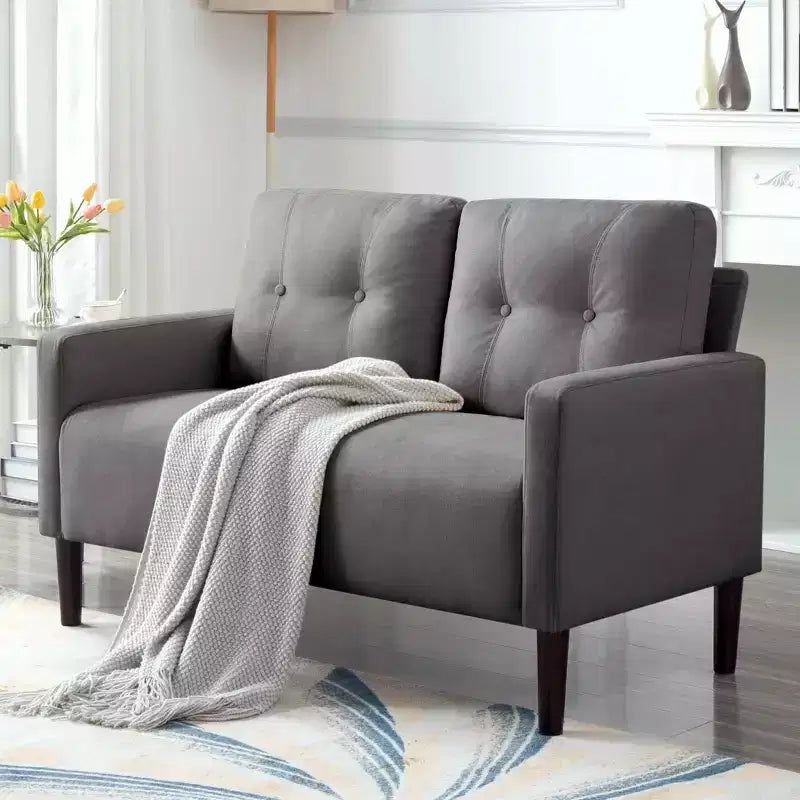 Causeuse de 51,2 po, Canapé moderne rembourré pour salon