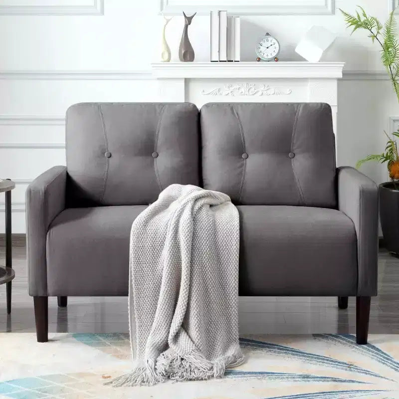 Causeuse de 51,2 po, Canapé moderne rembourré pour salon