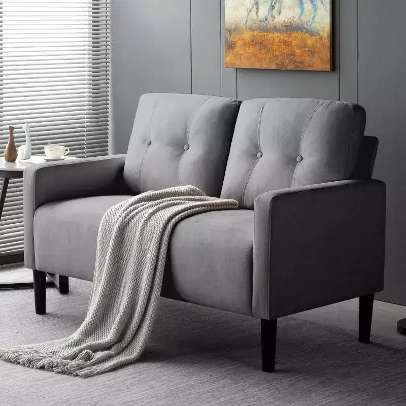 Causeuse de 51,2 po, Canapé moderne rembourré pour salon