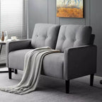 Causeuse de 51,2 po, Canapé moderne rembourré pour salon