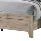 Lit plateforme King avec grains et nœuds, brun naturel