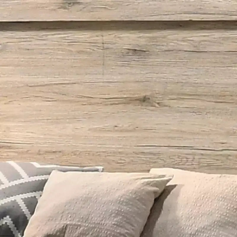 Lit plateforme King avec grains et nœuds, brun naturel