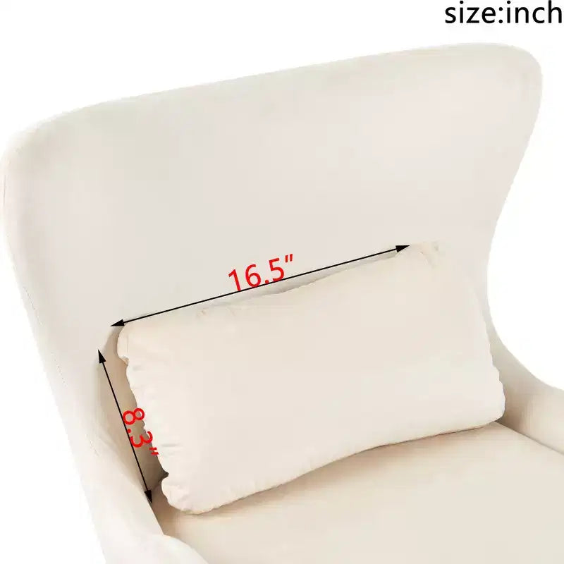 Fauteuil d'appoint acceptant les animaux de compagnie, fauteuil de salon 2-en-1 en velours avec dossier rembourré pour salon et bureau