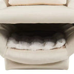 Fauteuil d'appoint acceptant les animaux de compagnie, fauteuil de salon 2-en-1 en velours avec dossier rembourré pour salon et bureau