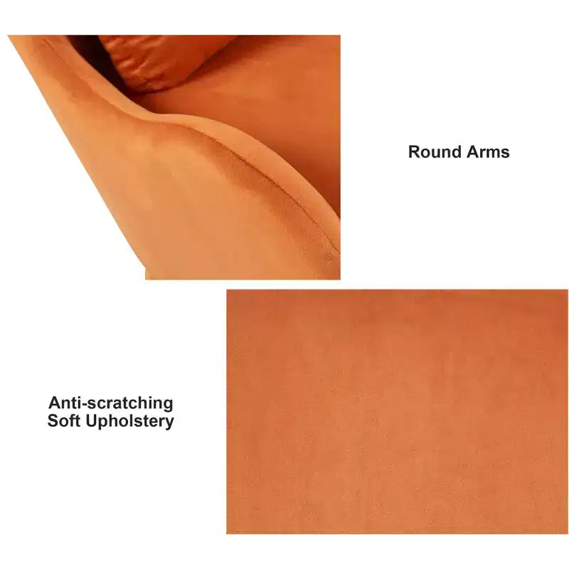 Fauteuil d'appoint acceptant les animaux de compagnie, fauteuil de salon 2-en-1 en velours avec dossier rembourré pour salon et bureau