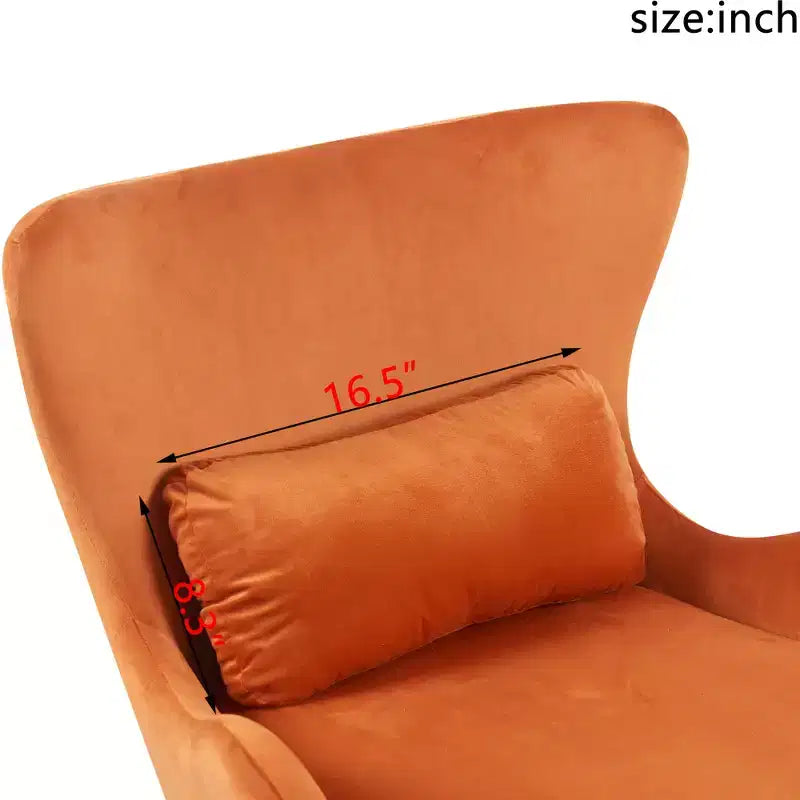 Fauteuil d'appoint acceptant les animaux de compagnie, fauteuil de salon 2-en-1 en velours avec dossier rembourré pour salon et bureau