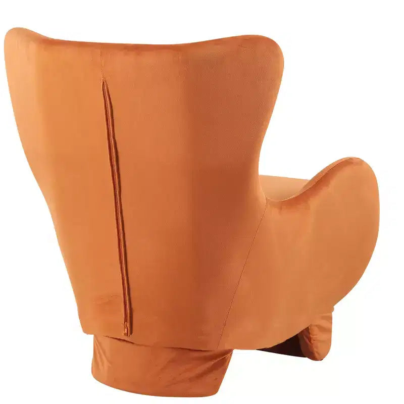 Fauteuil d'appoint acceptant les animaux de compagnie, fauteuil de salon 2-en-1 en velours avec dossier rembourré pour salon et bureau