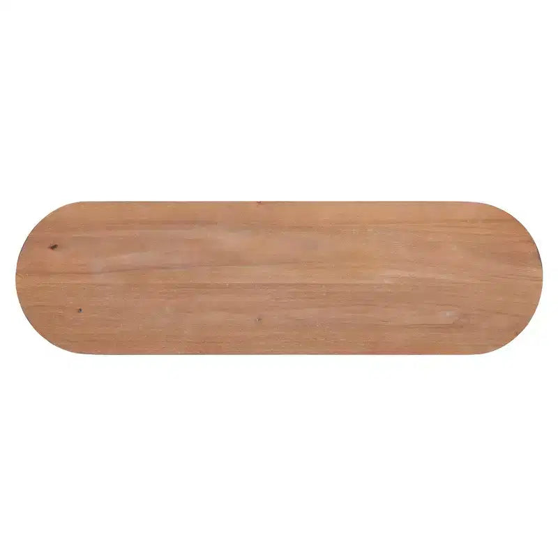 Console étroite en rotin avec plateau ovale et rangement pour salon et entrée