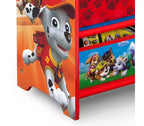 Étagère à livres et organiseur de jouets pour enfants avec 4 bacs en tissu, 2 niveaux de livres, design coloré