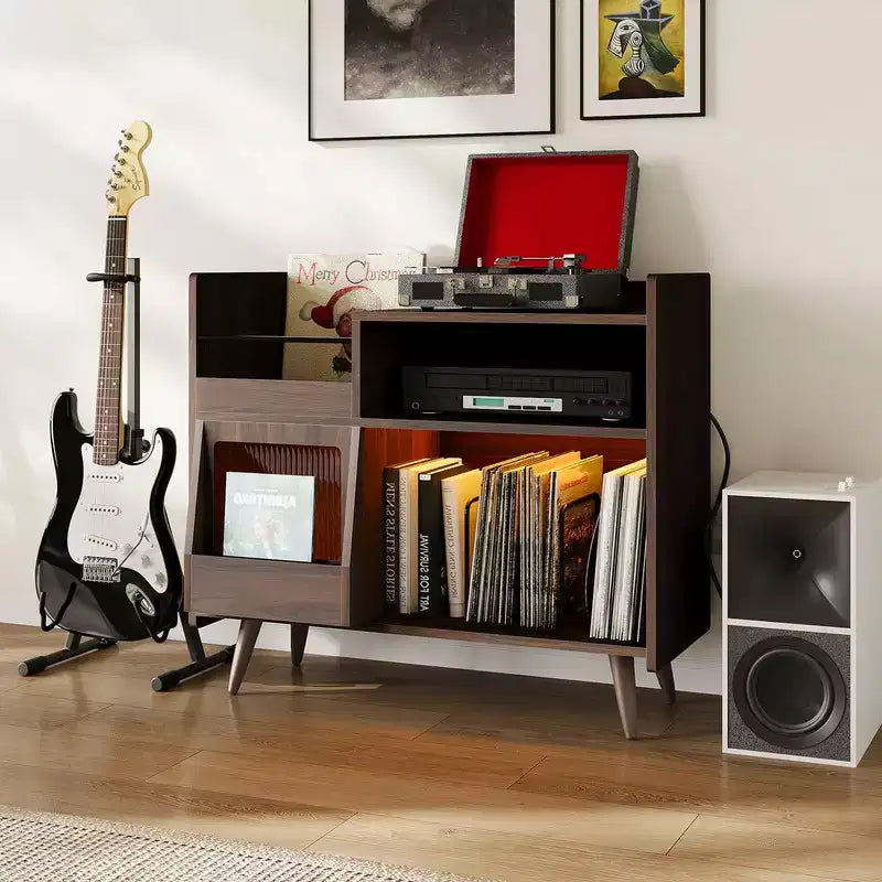 Meuble de rangement pour tourne-disque, Meuble de rangement pour vinyles, Table pour tourne-disque