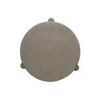 Table d'appoint ronde pour salon, plateau effet béton, bois d'acacia, taupe poudré